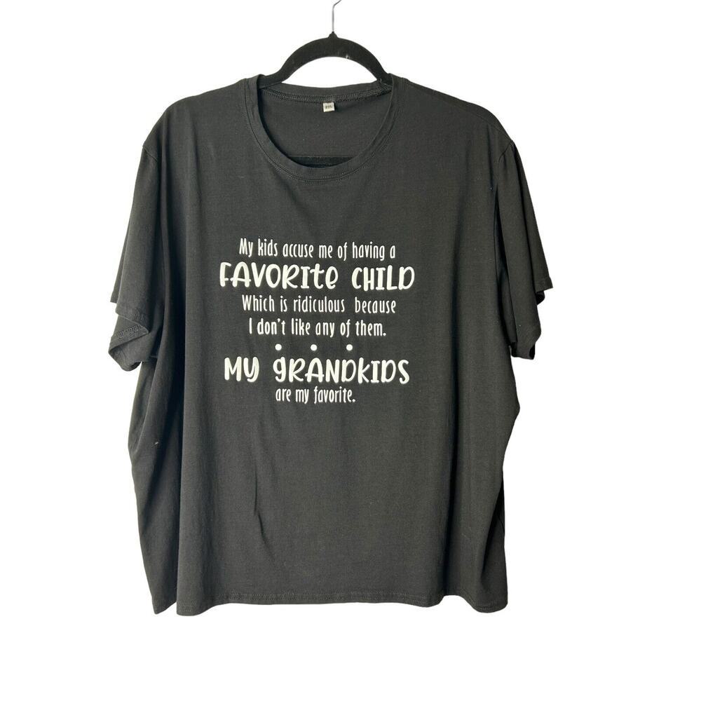 My Grandkids Are My Favorite Graphic T-Shirt Size 2X Black Short‎ Sleeve Tee